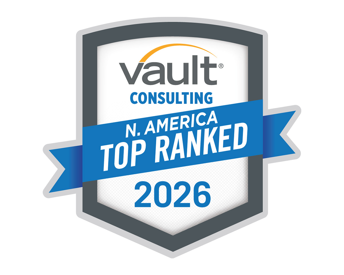 Vault Top Ranked North America Consulting 2026 Seal